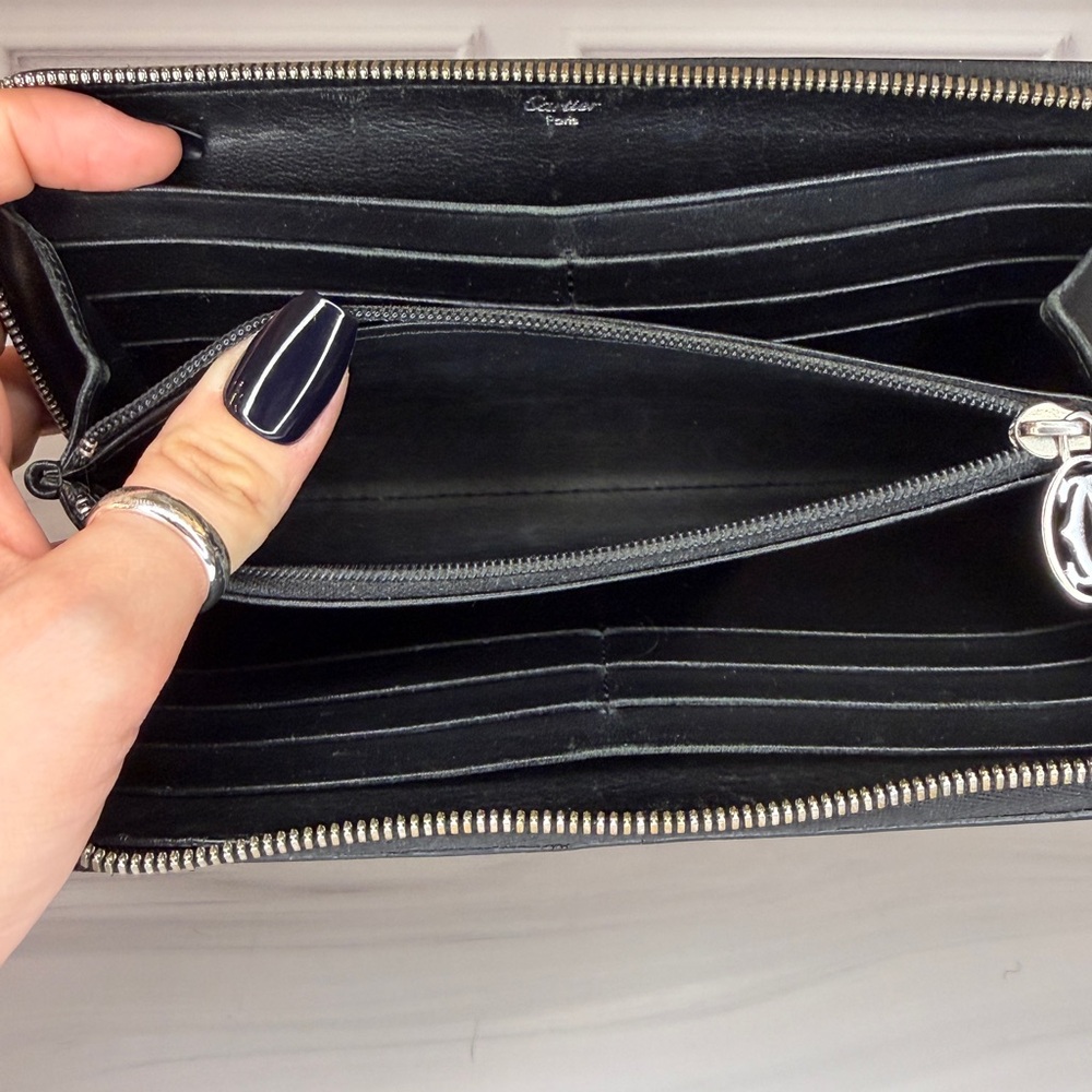 Cartier Black Collectible Patent Leather Zip-Around Wallet | Great Condition - Picture 9 of 9